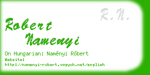robert namenyi business card